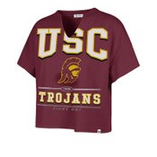 USC Trojans Women's 47' Cardinal Elation Oversized Notch Neck T-Shirt